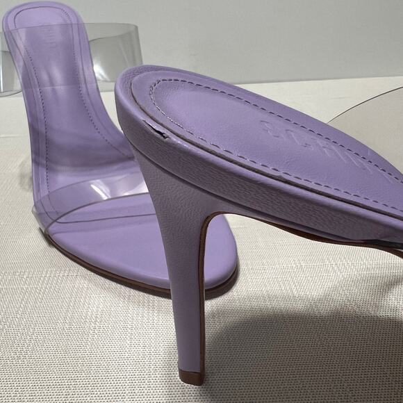 Schutz Ariella Strappy Vinyl Mules in Smoky Grape Clear Slip On Women's Size 9B - Picture 9 of 10